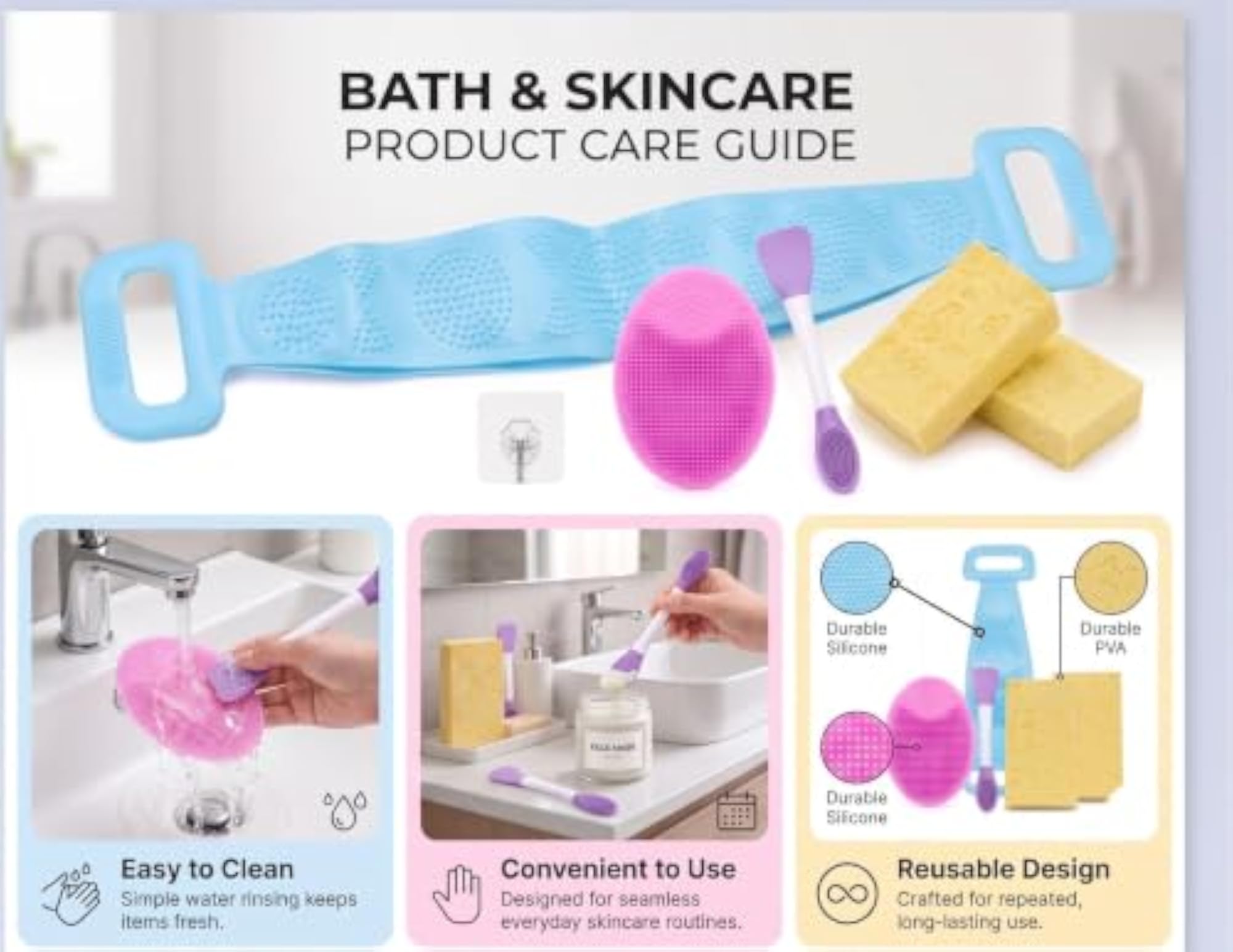 6-in-1 Bath & Skincare Tool Set
